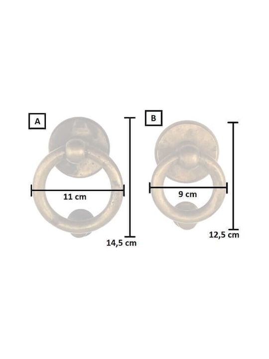 Linea Cali Front Door Knocker 357 Brass