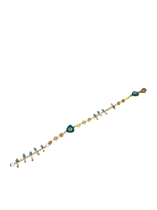 Irene Vilou Women's Bracelet with Eye Design Gold Plated Steel