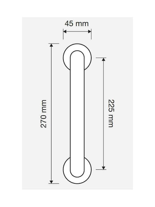 Türgriff Vordertür Linea Cali Tosca Gebürsteter Eisen Gesamtlänge 270mm
