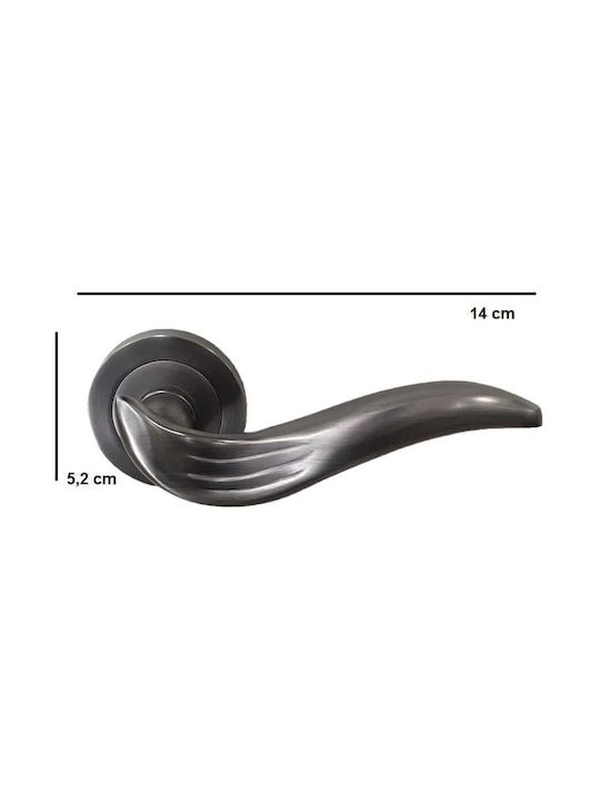 Türgriffe Rosette Perfect 229 Silber Antik Links Sicherheit Zylinderschloss
