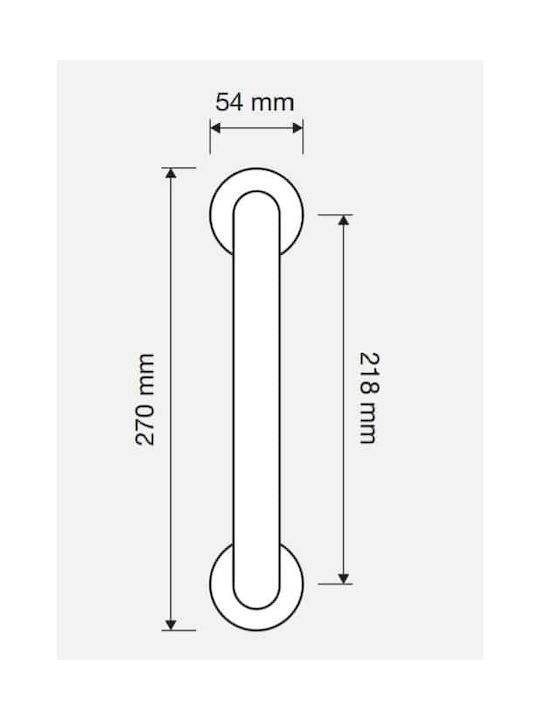 Türgriff Vordertür Linea Cali Aldar 218 Gebürsteter Messing Gesamtlänge 270mm