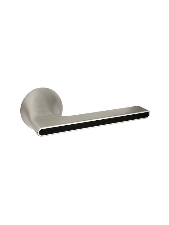 Door Handles Rosette Zb Yalis 84266 Matte Stainless Steel Matte Black Cylinder Security Pair