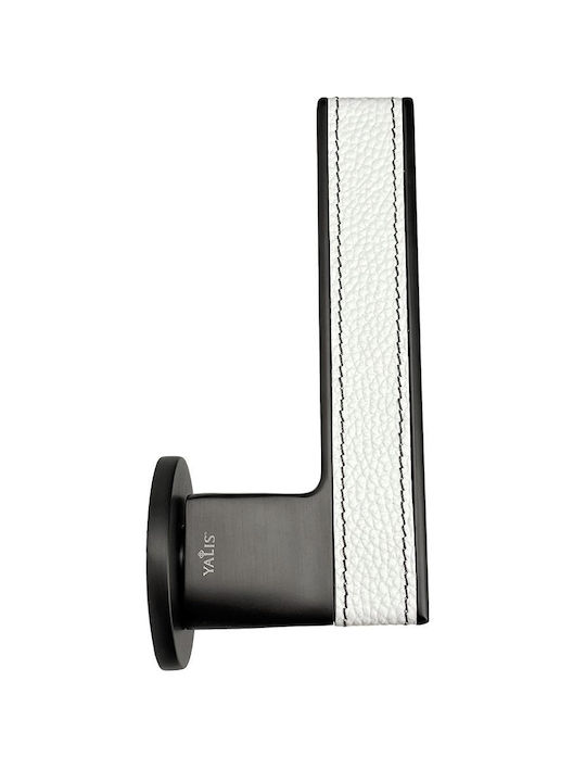 Türgriffe Rosette Zb Yalis 84267 Satinierte Schwarz Nickel Weiß Leder WC Verschluss Paar