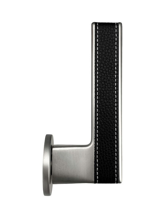 Türgriffe Rosette Zb Yalis 84267 Matt Inox Schwarzes Leder Klammer Wc Paar