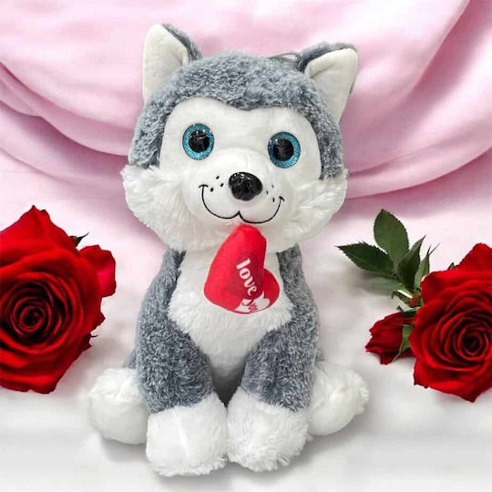 Plüsch-Welpe Husky Love You Valentinstag