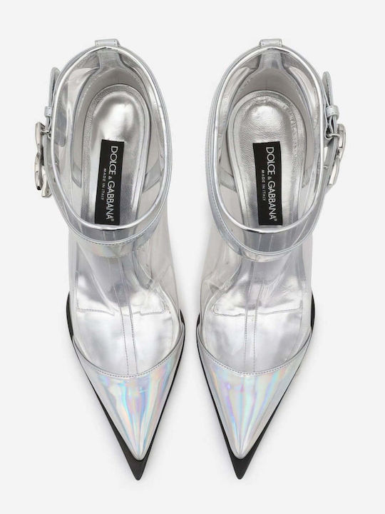 Dolce & Gabbana Silver Ankle Boots