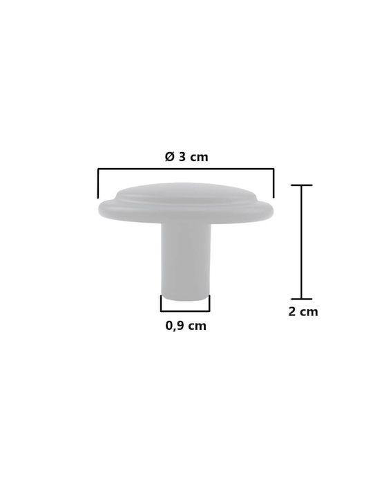 Gamet 1501 Antique Knob Furniture made of Metallic in Bronze Color D30mm 1pcs
