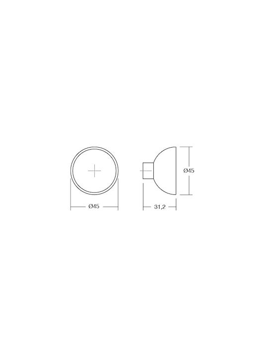 Viefe Buton Mobilier din Lemn & Plastic în Culoare Negru Φ45mm 0489045NM223 1buc