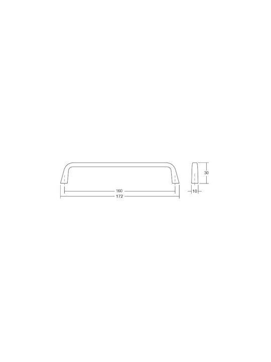 Viefe Mâner Mobilier din Metal în Culoare Auriu 172mm (Distanța între Centre 160mm) 0446160Z28 1buc