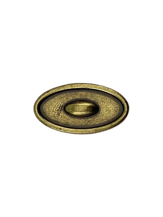 Herrajes Palencia Antik Knopf Möbelgriff aus Metallisch in Gold Farbe Ø38mm 4615-38-ANTIQUE 1Stück