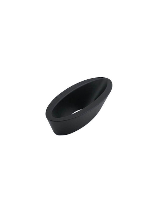Pamar Handgriff Möbelgriff aus Metallisch in Schwarz Farbe 100mm (Zentrenabstand 64mm) MN-896-64-BLACK 1Stück