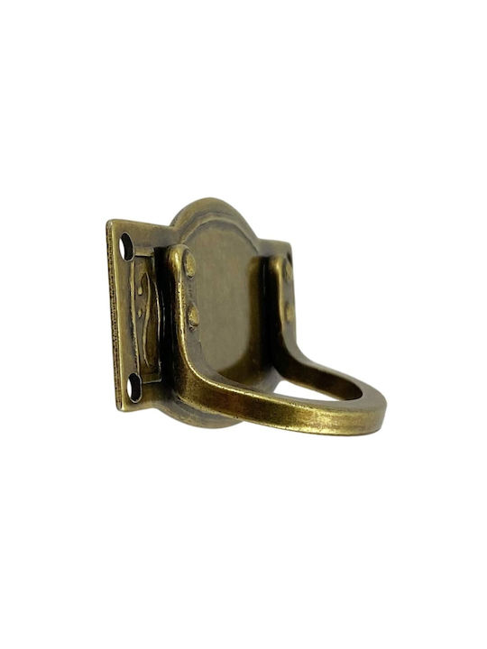 Herrajes Palencia Antik Handgriff Möbelgriff Bündiger Griff aus Metallisch in Gold Farbe 100mm (Zentrenabstand 64mm) 410527 1Stück