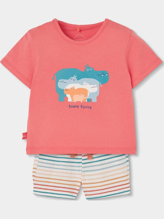 Kinder-Set mit Shorts Sommer 2Stück Coral