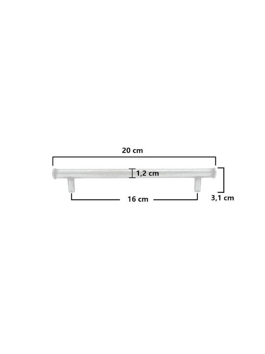 Herrajes Palencia Handgriff Möbelgriff aus Metallisch in Silber Farbe 160mm 4249-160-PEWTER 1Stück