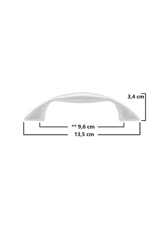 Herrajes Palencia Handgriff Möbelgriff aus Metallisch Cassieros 35210-96-PEWTER 1Stück