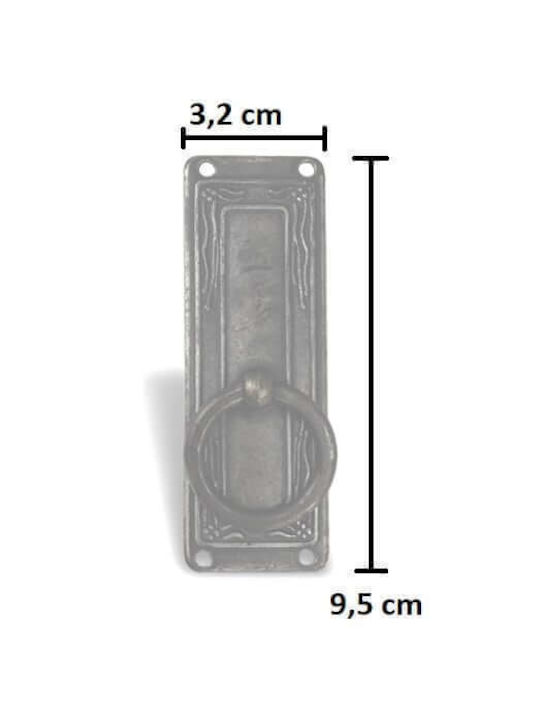 Herrajes Palencia Antik Handgriff Möbelgriff aus Metallisch in Silber Farbe 475350-95-PEWTER 1Stück