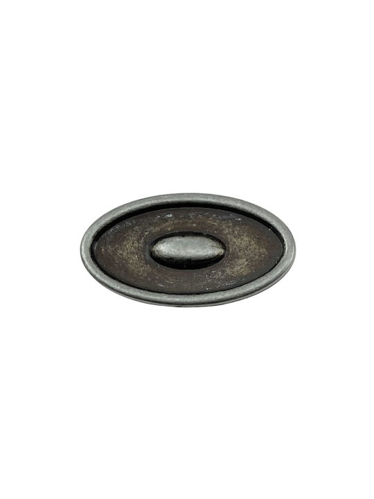 Herrajes Palencia Antik Knopf Möbelgriff aus Metallisch in Silber Farbe Ø38mm 4615-38-PEWTER 1Stück