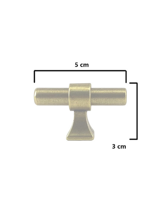 Herrajes Palencia Antik Knopf Möbelgriff aus Metallisch Antique brass Ø50mm 47205-22-50 1Stück