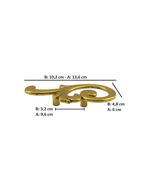 Möbelgriff Besana 1362 Avo Gold Patina Linke 32mm