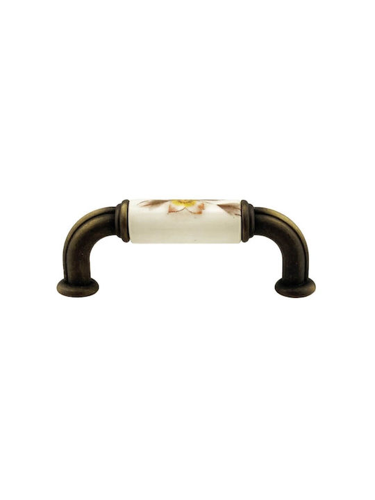 Möbelgriff Gem Mz S755 64mm Bronze Braun Blumen