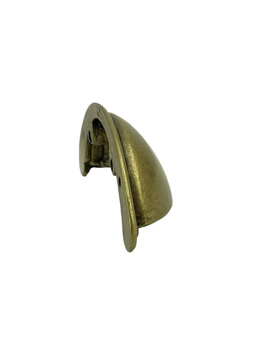 Möbelgriffe Außenseite Herrajes Palencia 48000 32mm Antik Messing