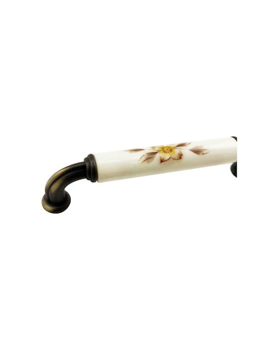 Möbelgriff Gem Mz S756 96mm Bronze Braun Blumen