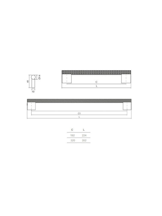 Mâner Pentru Mobilier Viefe Graf Big 0486 L291 Bronz Periat 320mm
