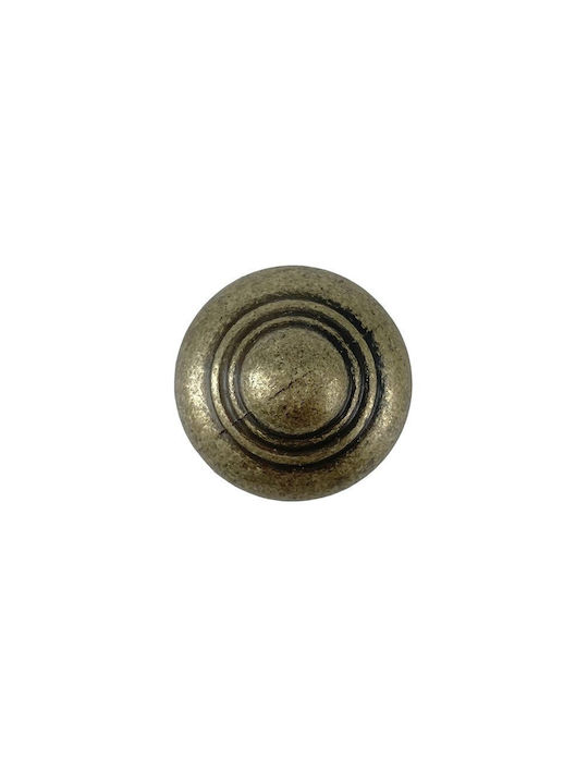 Πόμολο Επίπλων Rei 3112 Αντικέ Ορείχαλκος Φ30mm