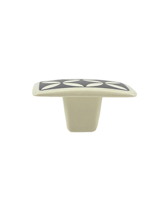 Furniture Knob Rei E 703 Beige Black Ø38mm