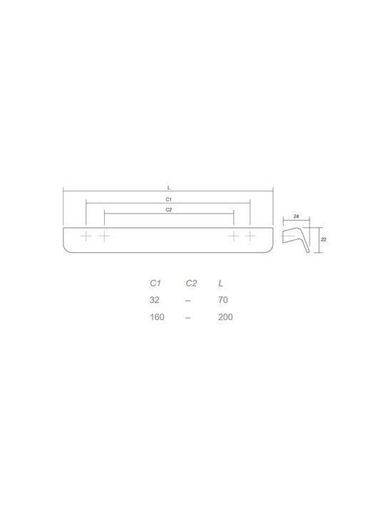 Mâner Pentru Mobilier Viefe Flapp Wood 0613 W17 Nuc 160mm