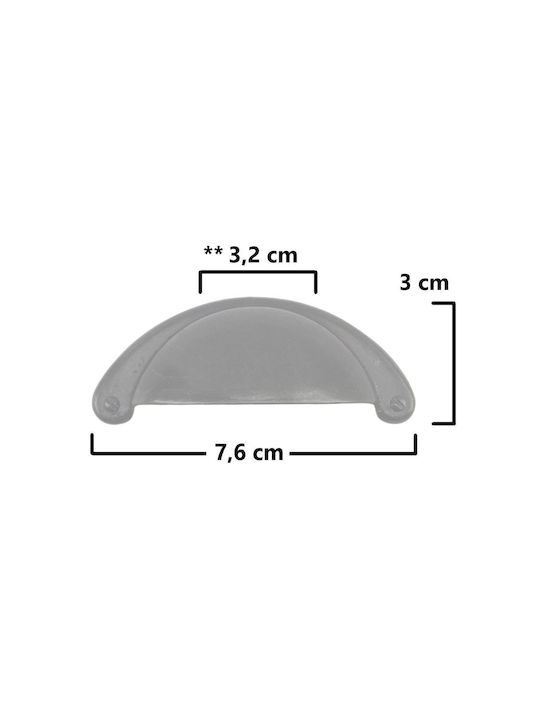 Möbelgriffe Außenseite Herrajes Palencia 48000 32mm Schwarz Antik