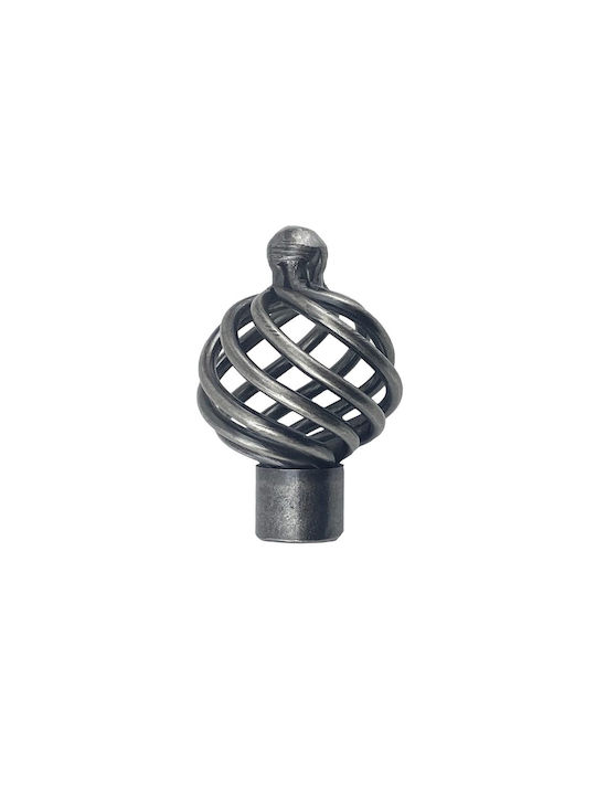 Arte 2474S Antik Knopf Möbelgriff aus Metallisch Rustic Ø35mm 1Stück