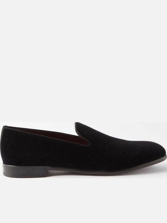 Suede Ανδρικά Loafers σε Μαύρο Χρώμα