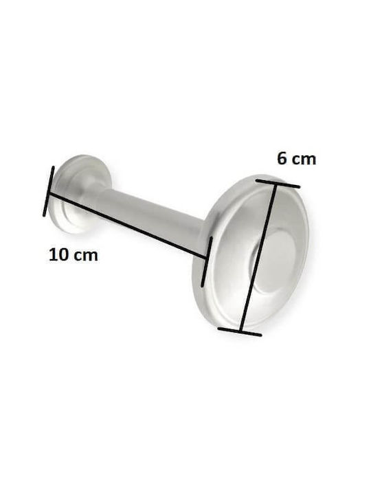 Viometale Νο 27 Holdback Wand Nickel Matt / Strass 1Stück