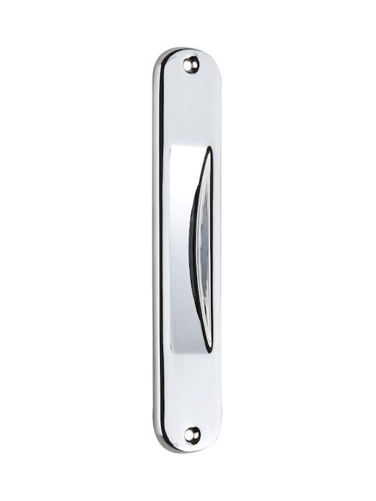 Zogometal 219 Χούφτα Πόρτας χωρίς Οπή Ασημί 178mm (Απόσταση Κέντρων 162mm) 219