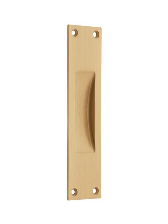 Zogometal Gold Door Flush Handle with Key Hole 158mm 230