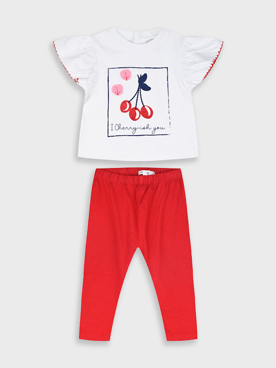 Energiers Kinderbekleidungsset mit Leggings Rote 2 Stück Energiers Kinderbekleidungsset mit Leggings Rote 2 Stück