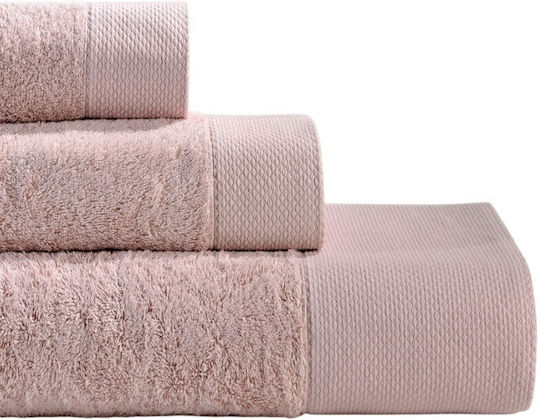Down Town Home Πετσέτα Χεριών Dusty Pink Βάρους 600gr/m²