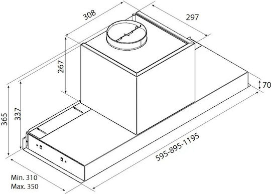 Airforce F300 NoDrop IX/A/60 Απορροφητήρας Καμινάδα 60cm Inox