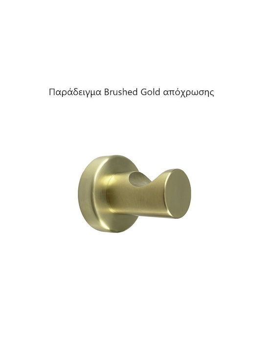 Sparke Lume 06 Bathroom Hook Single with Screws 2.5x6cm Gold