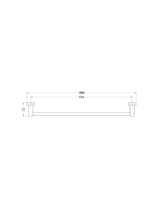Sparke Musa 15 Single Wall-Mounted Bathroom Rail Gold