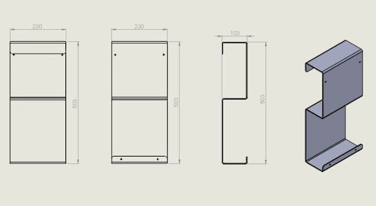Verdi Grey Bathroom Shelf