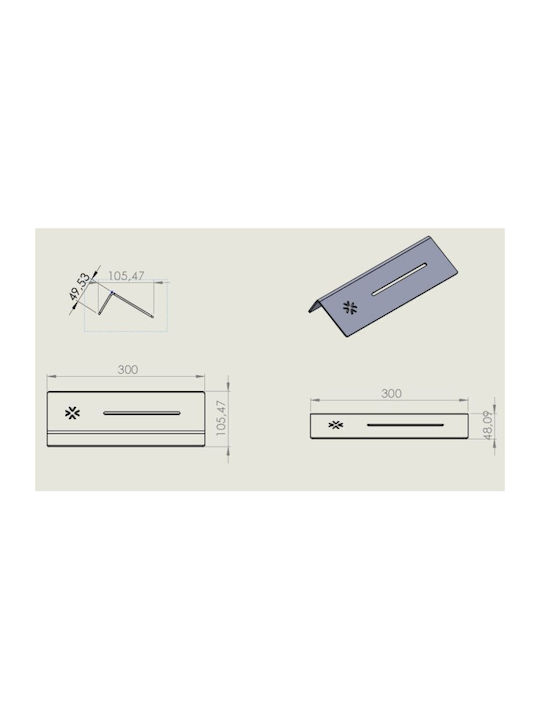 Verdi Grey Bathroom Shelf