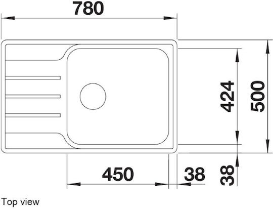 Blanco 525111 Ένθετος από Συνθετικό Γρανίτη Μ78xΠ50cm Blanco 525111 Ένθετος από Συνθετικό Γρανίτη Μ78xΠ50cm