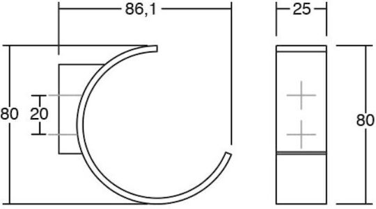 Κρεμάστρα Viefe Birdd 7024 080 Zm2 M2 Ματ Μαύρο 25x80x86mm Κρεμάστρα Viefe Birdd 7024 080 Zm2 M2 Ματ Μαύρο 25x80x86mm