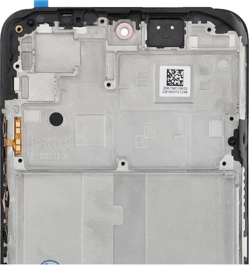 Ersatzbildschirm mit Touch-Mechanismus und Rahmen für Redmi Note 10 4G Schwarz