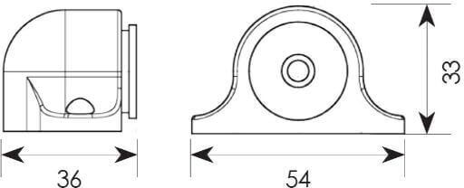 Door Stopper Magnetic Metallic Νίκελ Ματ 1pcs