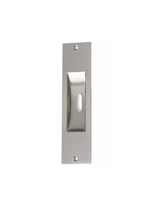 Import Hellas Νίκελ Ματ Door Flush Handle with Key Hole 555 158mm