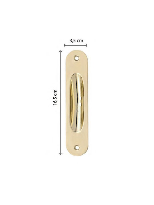 Import Hellas 215 Χούφτα Πόρτας χωρίς Οπή Χρυσό Ματ 165mm
