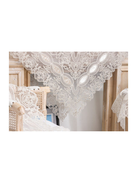 Pls-tb1157 Lt Coffee Table Linen Σετ 3 Τεμ